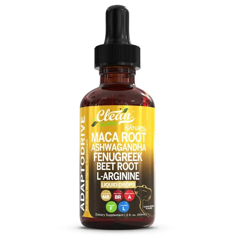 Maca Root Drops for Women Ashwagandha, Fenugreek, Beet Root, L-Arginine & More for Women & Men's Optimum Health Liquid Drop – Adapto Drive