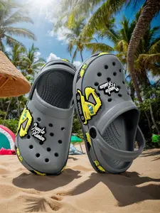 Kids Fashion Hole Shoes, Comfortable Cartoon Pattern, Suitable for Boys Girls Daily Casual Outdoor Sports, Children Beach Shoes, Lightweight Footwear