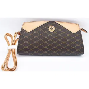 Misty Milan Monogram Clutch Genuine Leather Crossbody Bag  [Made in Italy]