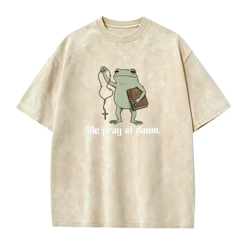 Washed T-shirt-Apricot
