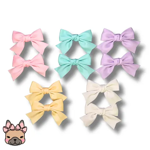 Coquette Double Dog -  Bows For Short Haired Pets - Shabby Chic Dog Bows