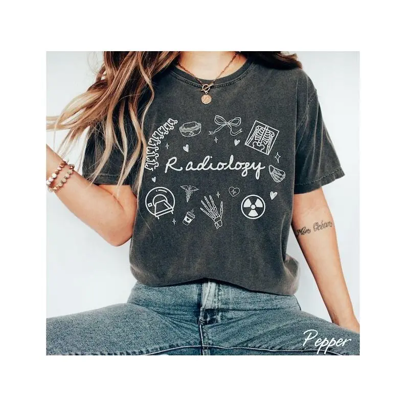 Comfort Colors Radiology Tshirt Radiology Department T-Shirt Radiologic Technologist tshirt Rad Tech Tshirt Gift Women Cotton Top Light Womenswear