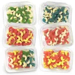 Fruity Flavorful Nostalgic Gummy Rings Candy Featuring 1lb. Apple, Peach, Watermelon, Blue Raspberry, Strawberry Banana and Mixed
