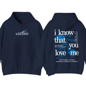 Wildflower Hoodie & T-Shirt, I Know That You Love Me Vintage Y2K Graphic Top, Unisex 2-Sided Trendy Tee Gift for men and woman