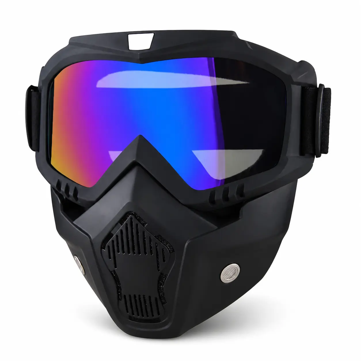 Full Face Motorcycle Goggles with Detachable Mask, Windproof Riding Eyewear for Dirt Bike, Motocross and Outdoor Sports