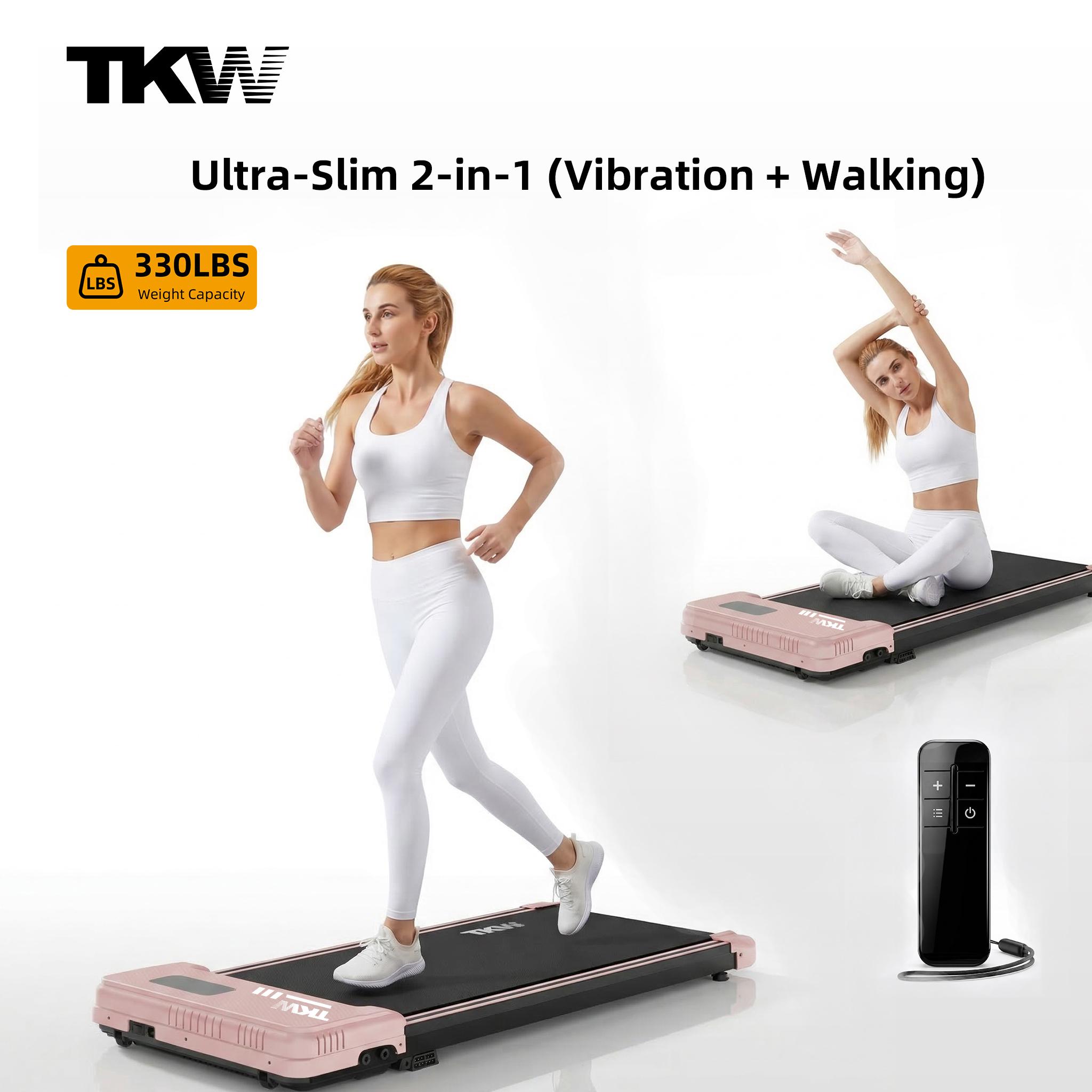 【2026 Fresh Appearance】TKW 4-in-1 Foldable Treadmill with Vibration Function & Armrests, Portable Quiet Walking Pad for Home & Office, LED Display for Walking & Jogging 【2026 Fresh Appearance】TKW 4-in-1 Foldable Treadmill with Vibration Function & Armrests, Portable Quiet Walking Pad for Home & Office, LED Display for Walking & Jogging