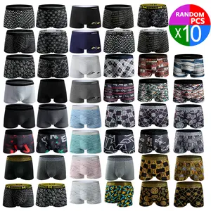 Assorted Color 10-Pack Men's Boxer Briefs | Breathable Comfortable Printed Underwear for Everyday & All Seasons