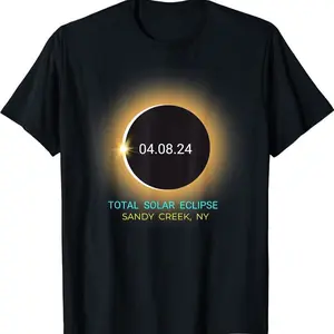 Sandy Creek Ny Total Solar Eclipse 040824 Souvenir T-shirt