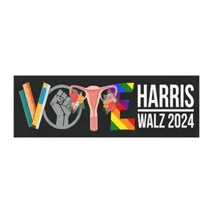 Vote Vehicle Magnet Kamala Harris Tim Walz 2024 Bumper Car Magnet Kamala Harris for President Election Campaign Magnet Cat Lady Fridge Brat, Sticker Size 2"x2", 3"x3", 4"x4", 5"x5", and 6"x6"