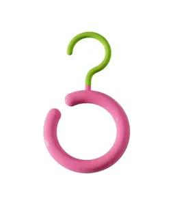 360° Rotating Hanger Hooks X6 for Hats,ABS material -Eco-Friendly, Cute Colors, Modern Design,Space Saving Hanging Closet Organizer Closet Organizers and Storage Hanging Clothes Organizer Clothes Hanger with Clips for Bra,Belt,Sock,Hanging Clothes