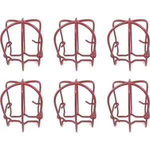 Red Fire Sprinkler  Guard Covers for Pendant & Upright & Horizontal Heads 1/2" - 3/4" Pack of 6