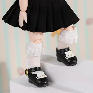 1 Pair of OB11 Doll Uniform Cat Shoes OB11 Accessories 1/12 Bjd Doll Shoes Decoration Detachable Doll PVC Material Two Colors