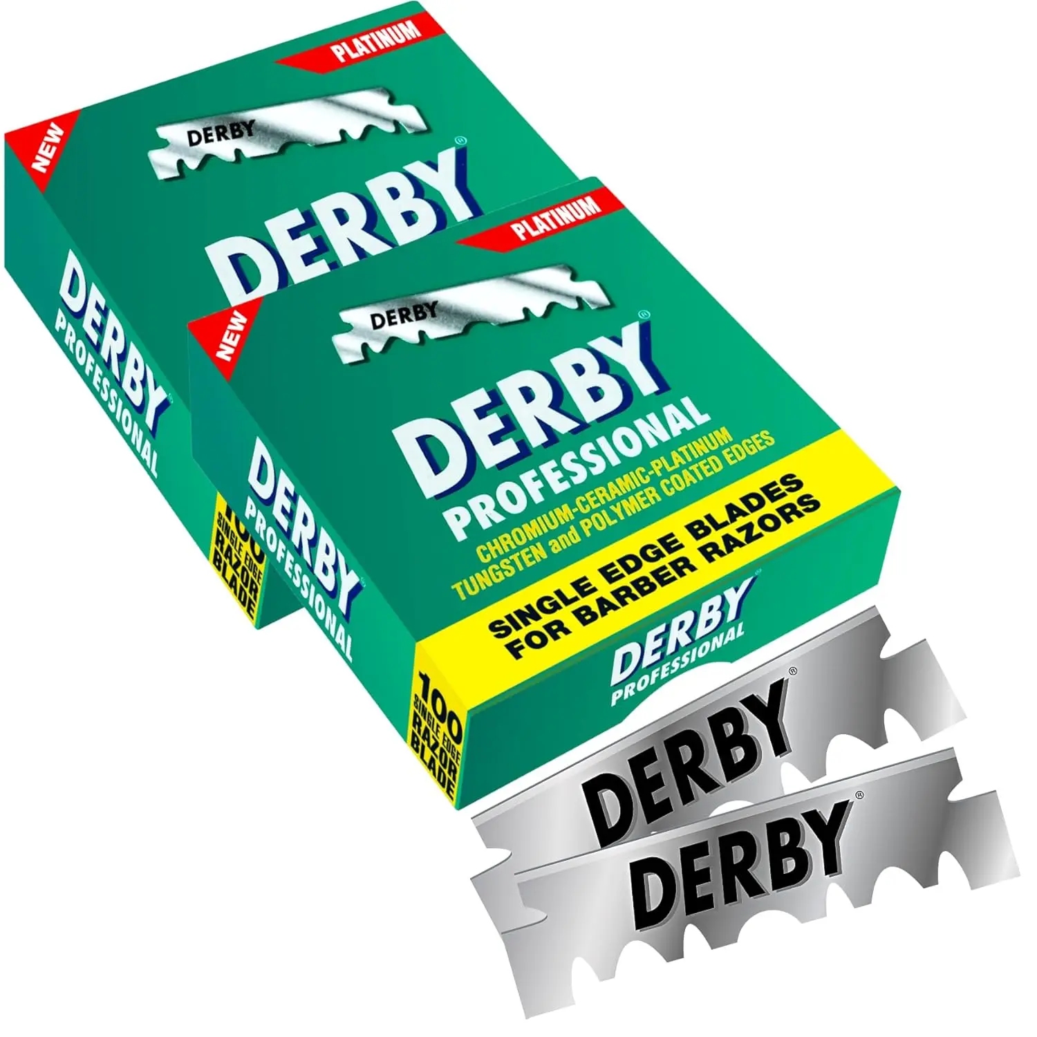 Men's Beauty & Personal Care Derby Professional Single Edge Razor Blades - Straight Razor, Shavette Refills, Barbershop-Quality Sharp, Smooth Shave - American Beauty Supply (200 Pieces), Straight Razors, Multi-Pack