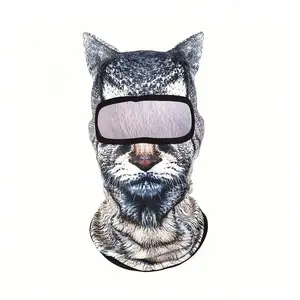 vibesSummer   Four seasons animal head outdoor sports UV   mask, 3D digital printing ski  mask, breathable cycling  mask, summer sun  headgear, summer vibes protection face