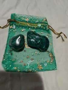 Money Manifesting Malachite In a Green Charm Bag Prosperity Fortune Lucky