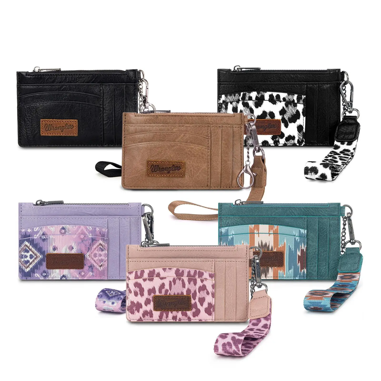 Wrangler Card Wallet Keychain Wallet with Wristlet Strap keychain wristlet
