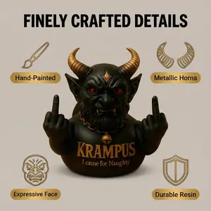 Krampus Duck Collectible Decoration Gift, Unique Holiday Ornament, Perfect for Festive Home Decor, Ideal Christmas Present
