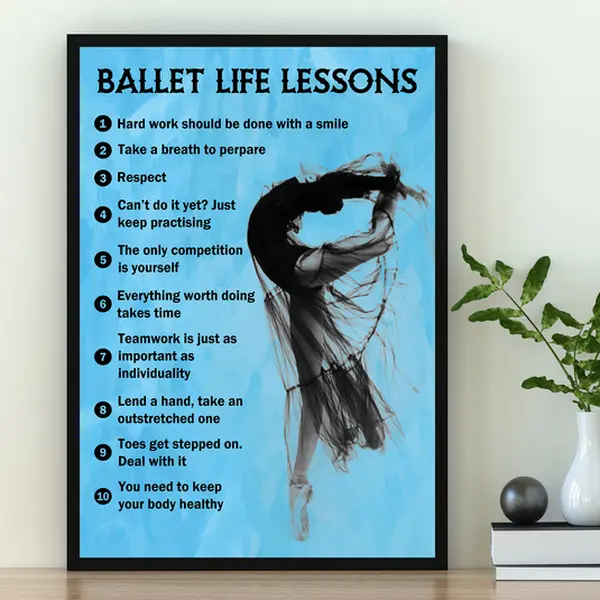 Dance To Be Free Dance To be Me Ballet Poster – Ballerina Wall Art For Lady Little Girl
