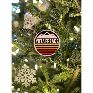 YOTAFREAKS Retro Mtn PVC Circle Patch - Features Mountain Design, Suitable for Various Decoration Styles