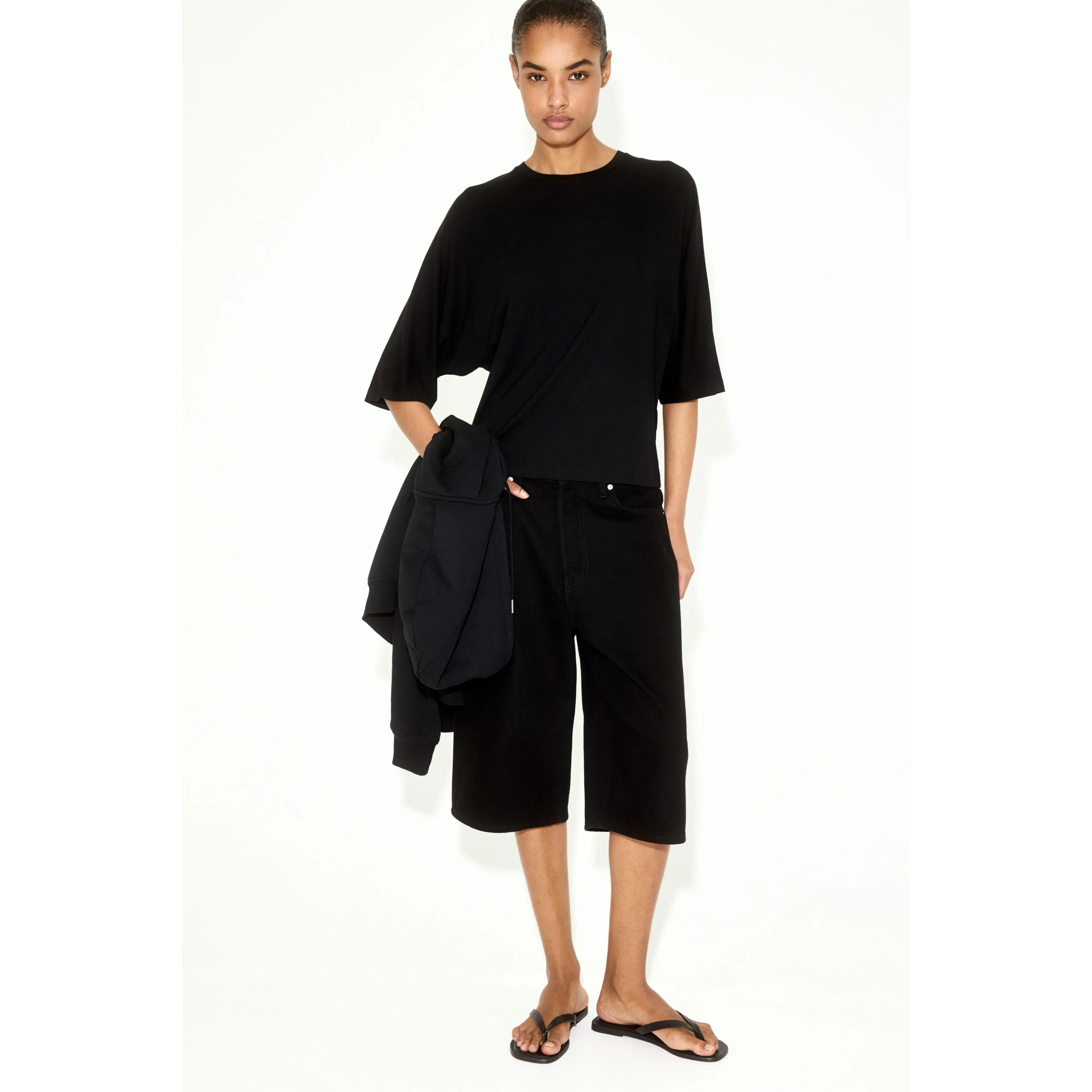 H&M Batwing-sleeved viscose top