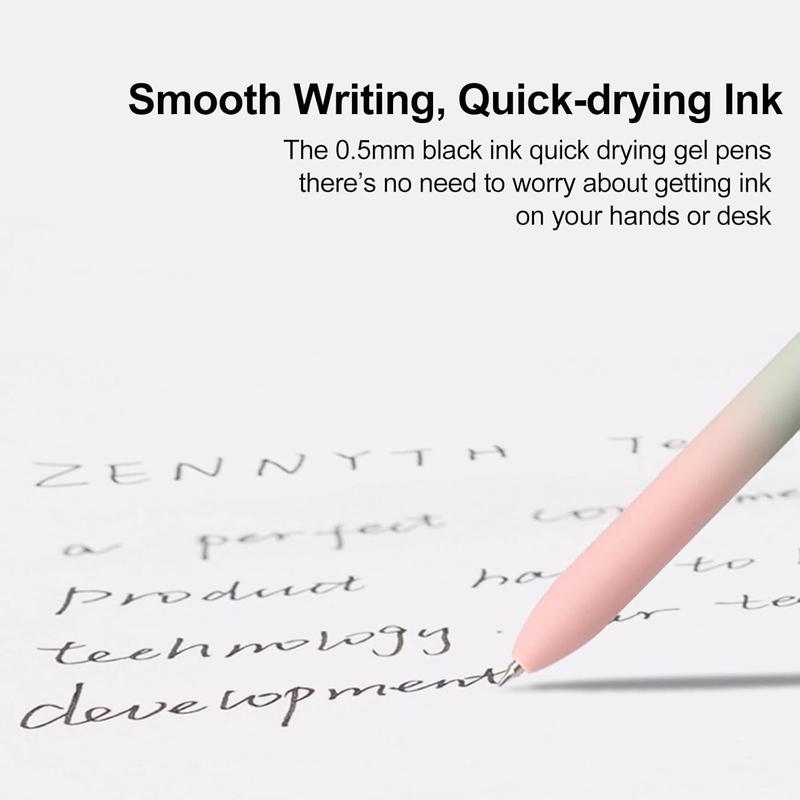 Bleck.Gl Pns 10Pes Cuicd Dy Bek ink Pen Gradin Coler Bnt Rpleab Rofil Bal Pn 07mm Fine Poin atatbl Ne Smuds Smosth itingor Sudints Nses Ofice Bt uslingAeslietieCute School Supplies Gifts for Couples