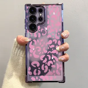 A Stylish Phone Case with a Gradient Leopard Print Design And Reinforced Corners for Drop Protection, Compatible with for samsung for galaxy S25 Ultra, S24 Ultra, S23 Ultra, S22 Ultra, S25 Plus, S24 FE, S24+, S23+, And S23 FE.