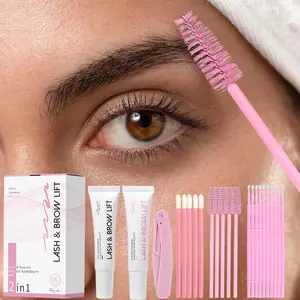 2 in 1 Eyelash & Eyebrow Perming Kit, 1 Box Eyelash & Eyebrow Perming & Setting Lotion, Professional Eye Makeup Tool for Women, Cosmetic, Eyebrow Lamination