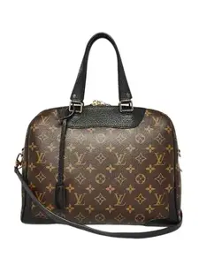 Pre-owned Louis Vuitton leather Shoulder Bags black monogram tote