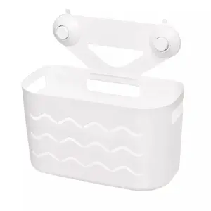 Kids' Shower Caddy White Wall-mount shower caddy offers a space-saving storage solution
