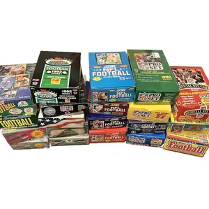 Vintage NFL Football Cards 100 Card in Sealed Wax & Cello Packs Classic Players National Football League