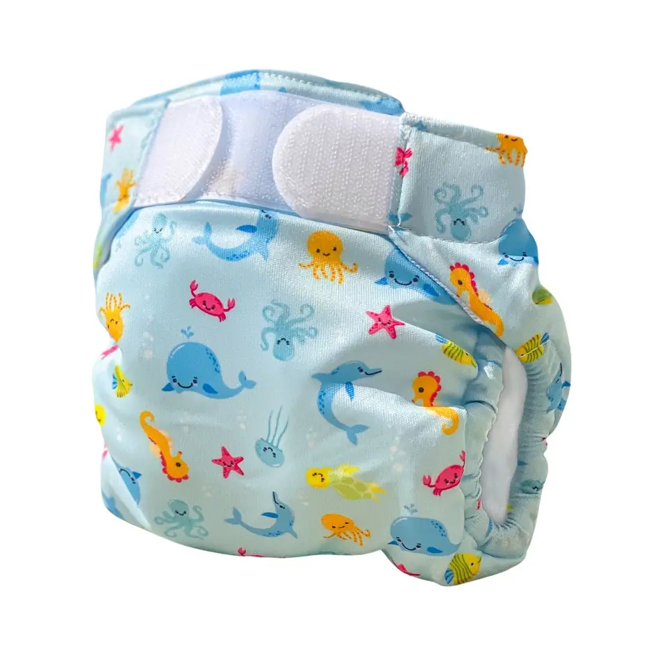 FREDS Reusable Swim Nappy for Boys Size 1 (8.8-20 lbs) - Eco-Friendly and Adjustable Fit