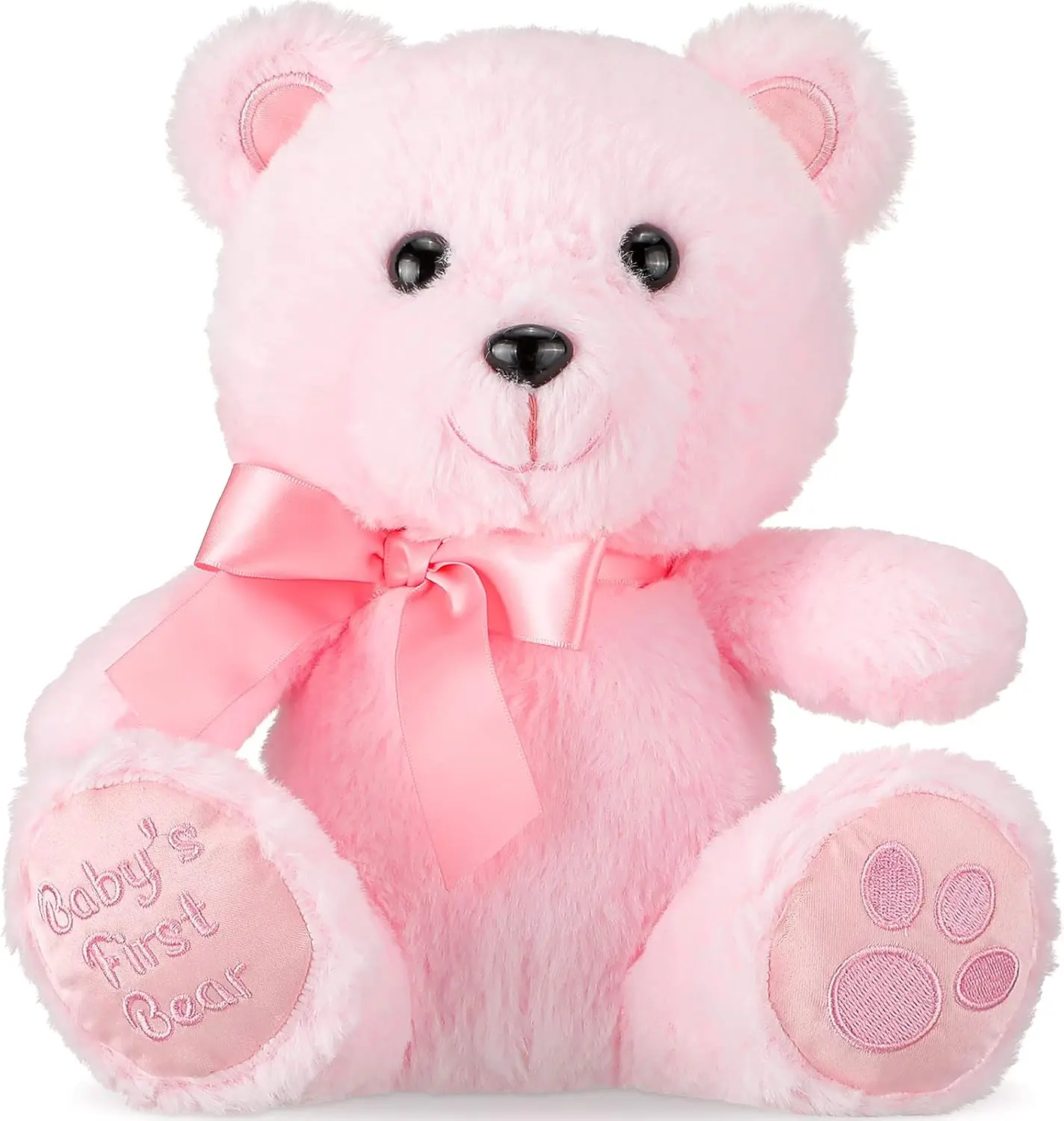 Halloween fall Gift 10'' Pink Bear Plush Toy – Soft Stuffed Animal Gift for Baby Shower, Wedding, Birthday & Back-to-School