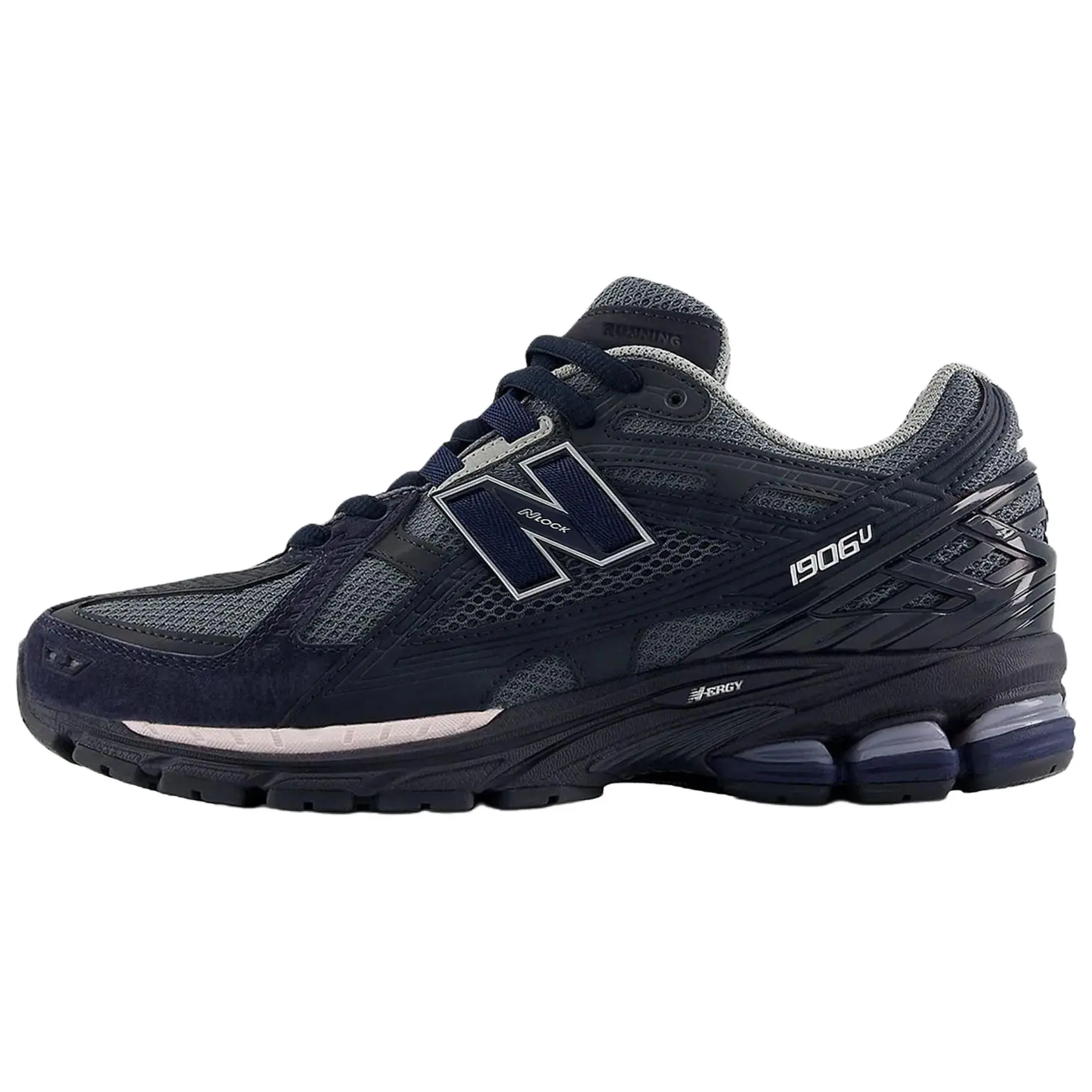 Men's New Balance 1906 Utility 'Eclipse Navy Phantom' Round Toe Lace-Up Casual Streetwear Sneakers - Durable Suede-Breathable Mesh Upper, ABZORB Cushioning, Impact Support, Reinforced Overlays, Tech-Inspired Design