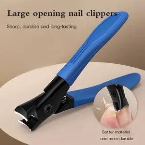 Stainless Steel Nail Clippers for Thick Nails, Wide Jaw Design for Hard Toenails & Fingernails, Ultra Sharp Blades, Durable Trimming Tool, Manicure, Nail Care, Better Material, More Durable