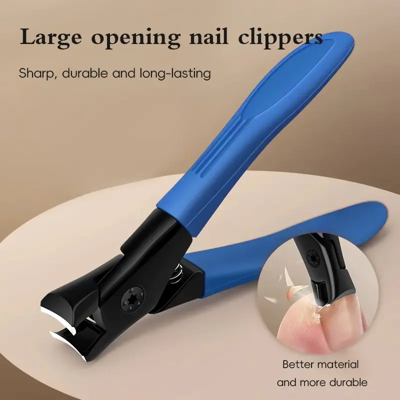 Stainless Steel Nail Clippers for Thick Nails, Wide Jaw Design for Hard Toenails & Fingernails, Ultra Sharp Blades, Durable Trimming Tool, Manicure, Nail Care, Better Material, More Durable, Manicure Pedicure