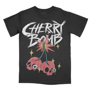 Cherry Bomb Skulls Comfort Colors Unisex T-shirt, Gothic, Alternative Fashion, Alt, Booktok, Smut, Dark Romance, Book lovers, Booklish Graphic Fan