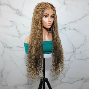 360 HD Full Lace Cap. BoHo Knotless Braids Braided Wig. Bora Bora Braids.