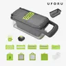 UFORU Reusable ABS Plastic Kitchen Vegetable Slicer - Multi-Cut Tool, Cutting Grater, Time-Saver Kitchen Utensil for Veggies, Fruit, Easy Rinse Sustainable Meal Prep Gadget