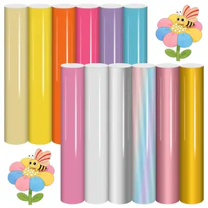 DIY Boho Permanent Vinyl Bundle for Cups & Home Decor – 12 Pastel Color Sheets 12"x10"