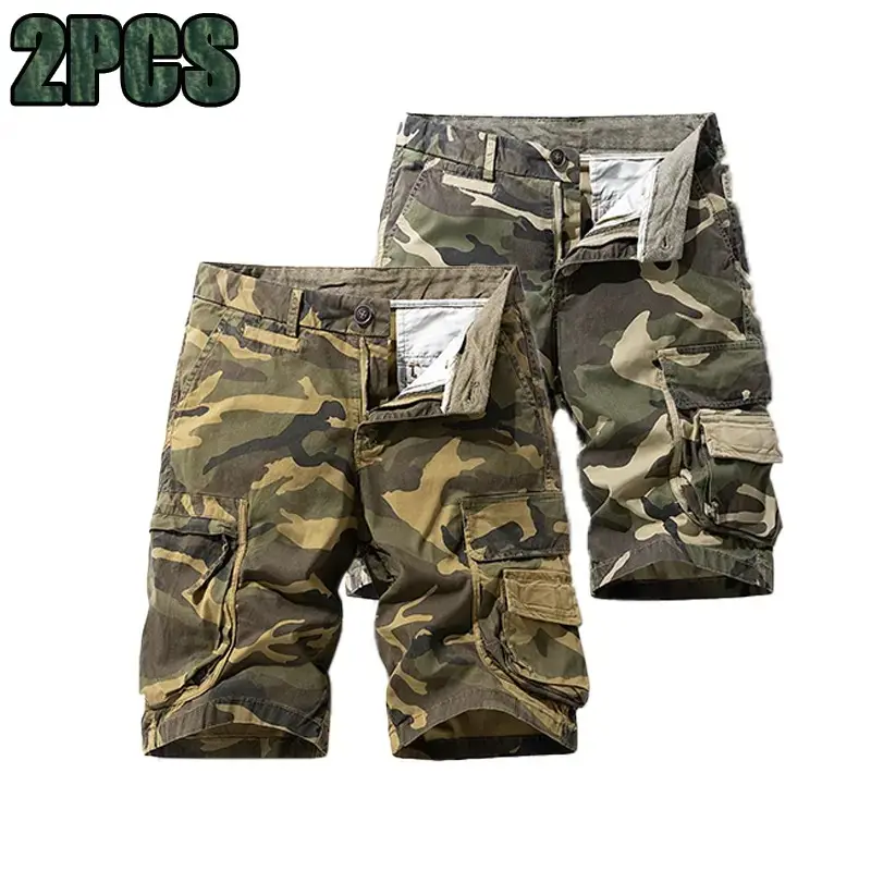 Men's Camouflage Cargo Shorts, Multi-Pocket Design, Casual Streetwear Shorts, Perfect for Everyday Wear & Urban Styling, Summer Essential Shorts for Men