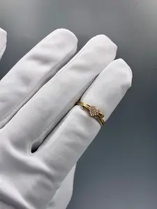 14K Gold  Heart Layered Ring