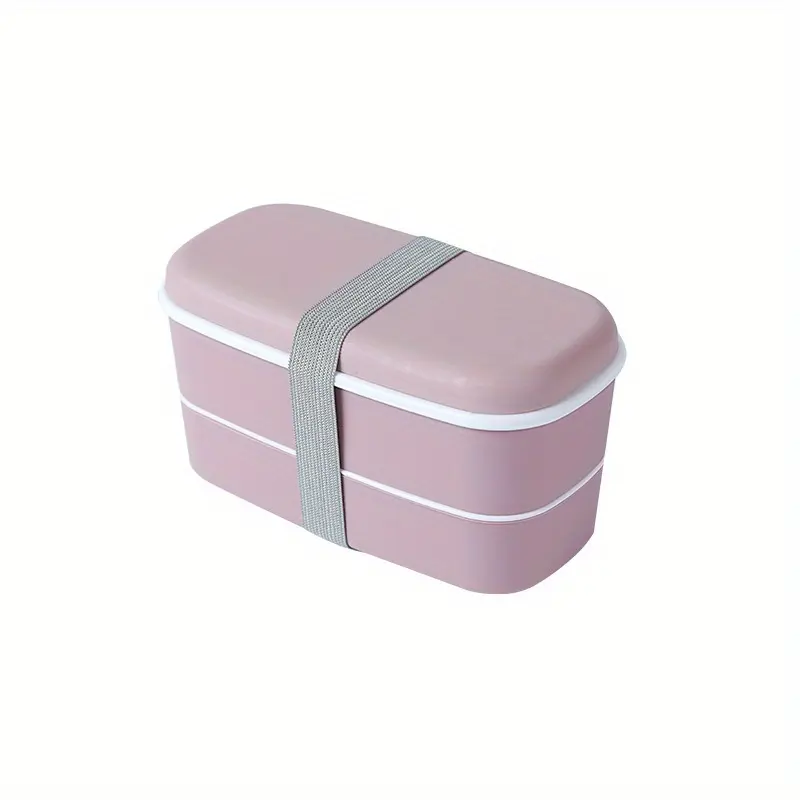 Double Layers Bento Box Lunch Box To Go Food Containers Meal Prep Container Kitchen Accessories Microwavable Dinnerware Lunchbox Portable Bento Box Durable Solid Plastic Microwave Safe Reusable