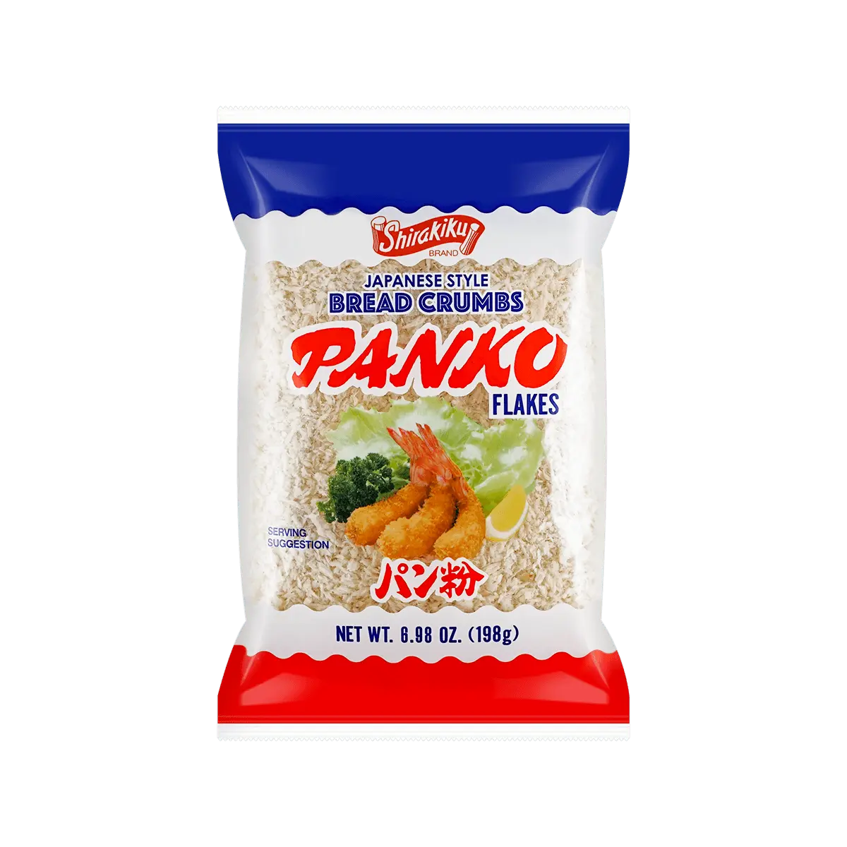 Shirakiku Japanese Panko Breadcrumbs 198g - Crispy Frying Breading for Tonkatsu, Tempura & Karaage