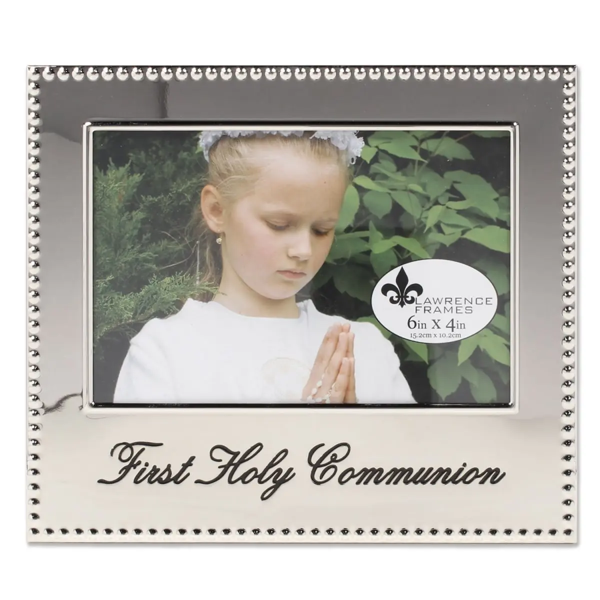 LawrenceFrames 292064 4 x 6 in. First Holy Communion Picture Frame, Silver
