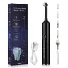 Electric Teeth Cleaner, 4 Modes Tooth Polisher with 5 Counts Brush Heads, Ipx6 Waterproof Rechargeable Toothbrush for Home & Travel, Toothbrush Travel, Travel Toothbrushes