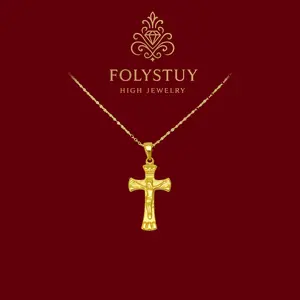 [45.4mm with 21.2mm cross pendent]FOLYSTUY(YNK18) cross pendent - Unique Cross Accents for Versatile Wear with Elegant Design