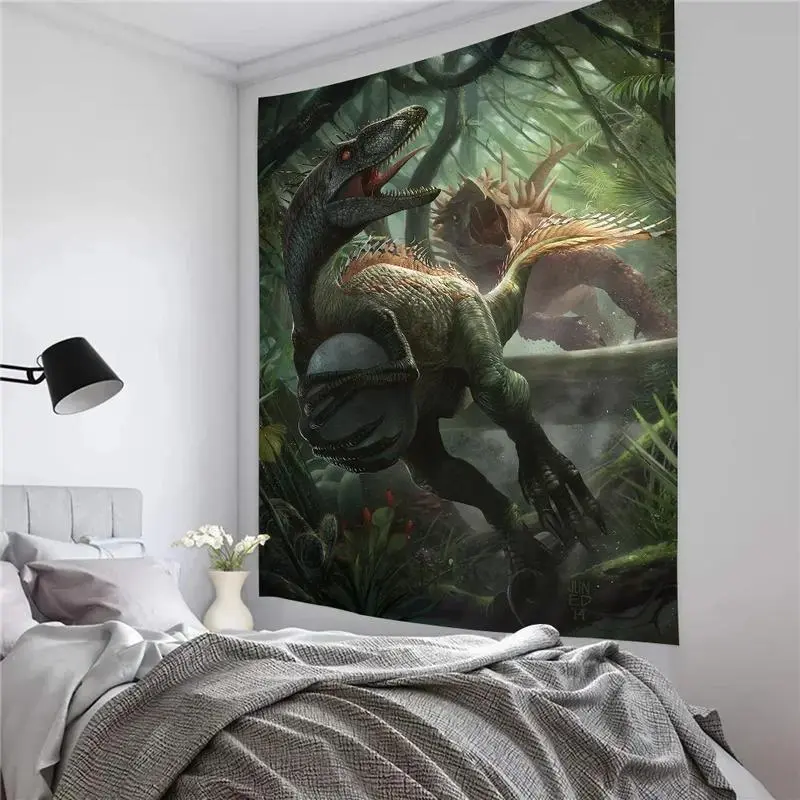 Jurassic Dinosaurs Printed Large Wall Tapestry Cheap Hippie Wall Hanging Bohemian Wall Tapestries Mandala Home Decor