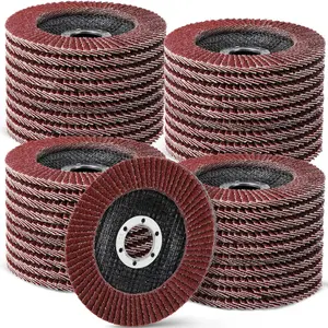 40 Pack Flap Discs 4 1/2 Inch for Angle 4.5 x 7/8 Inch Sanding Grinding Wheels Grinding Discs Abrasives Flapper Wheel for Wood Sanding (40, 60, 80, 120 Grit)