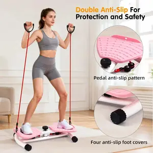 Super Sturdy Waist Twist Board, 280LBS Max Load, Home Abdominal Workout Machine, Anti-Slip Noiseless Fitness Gear, Stepper Machine, Stepper For Exercise