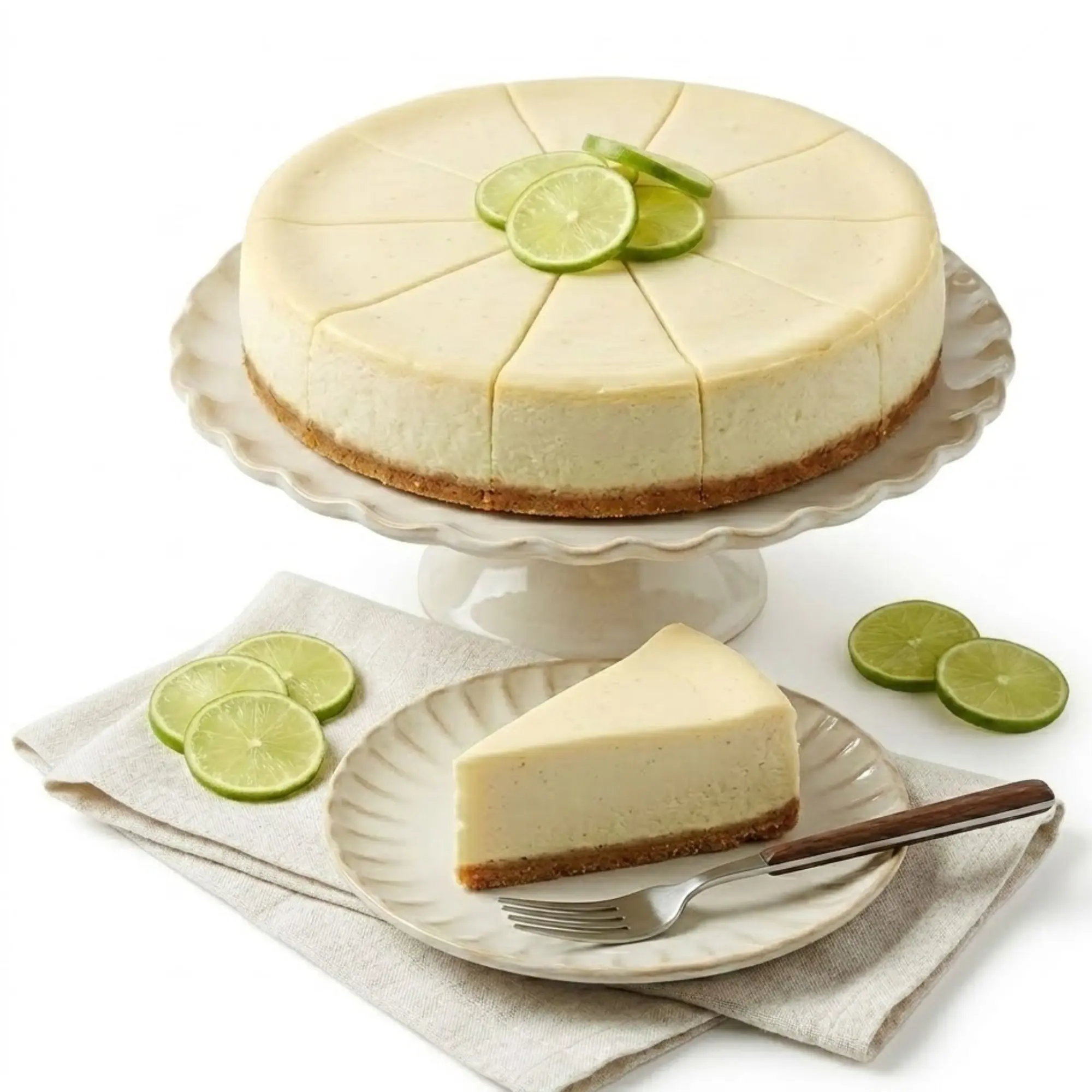Andy Anand Key Lime Cheesecake, 9-Inch, 2 lb – Creamy Citrus Dessert, Real California Cream Cheese, Fresh Eggs, Birthday & Celebration Gift